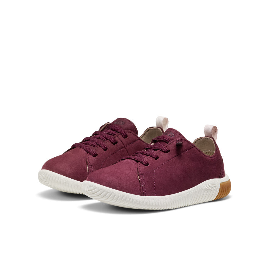 Little Kids' KNX Leather Sneaker | Fig/Star White - Image 2