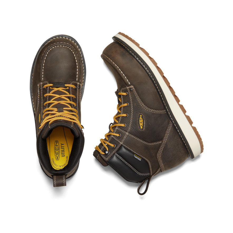 Men's Cincinnati 6 Waterproof Boot (Carbon Toe) | Dark Chocolate/Sandshell - Image 4