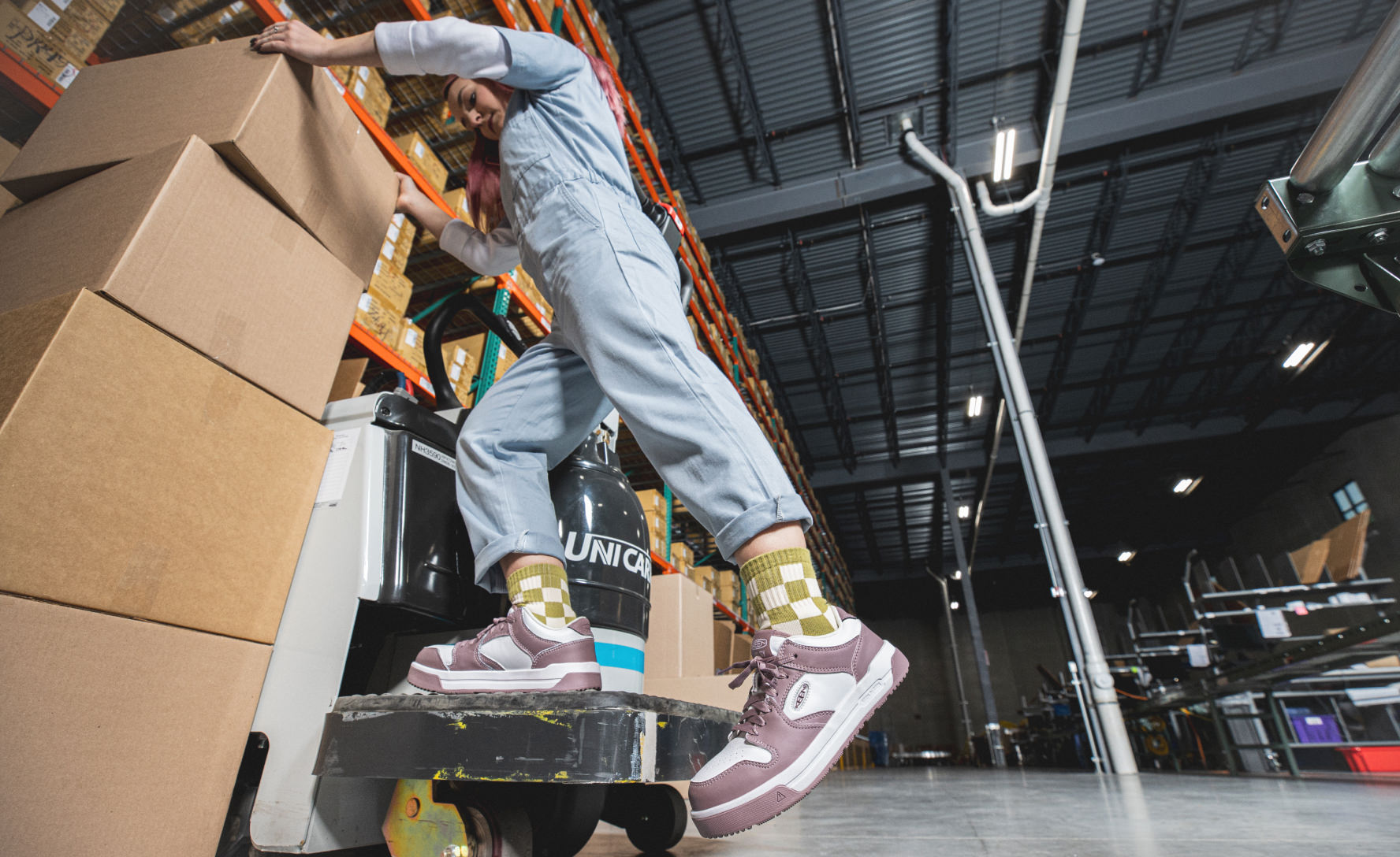 Women's Overton Work Shoe (Carbon Toe) | Toadstool/Star White - Image 8