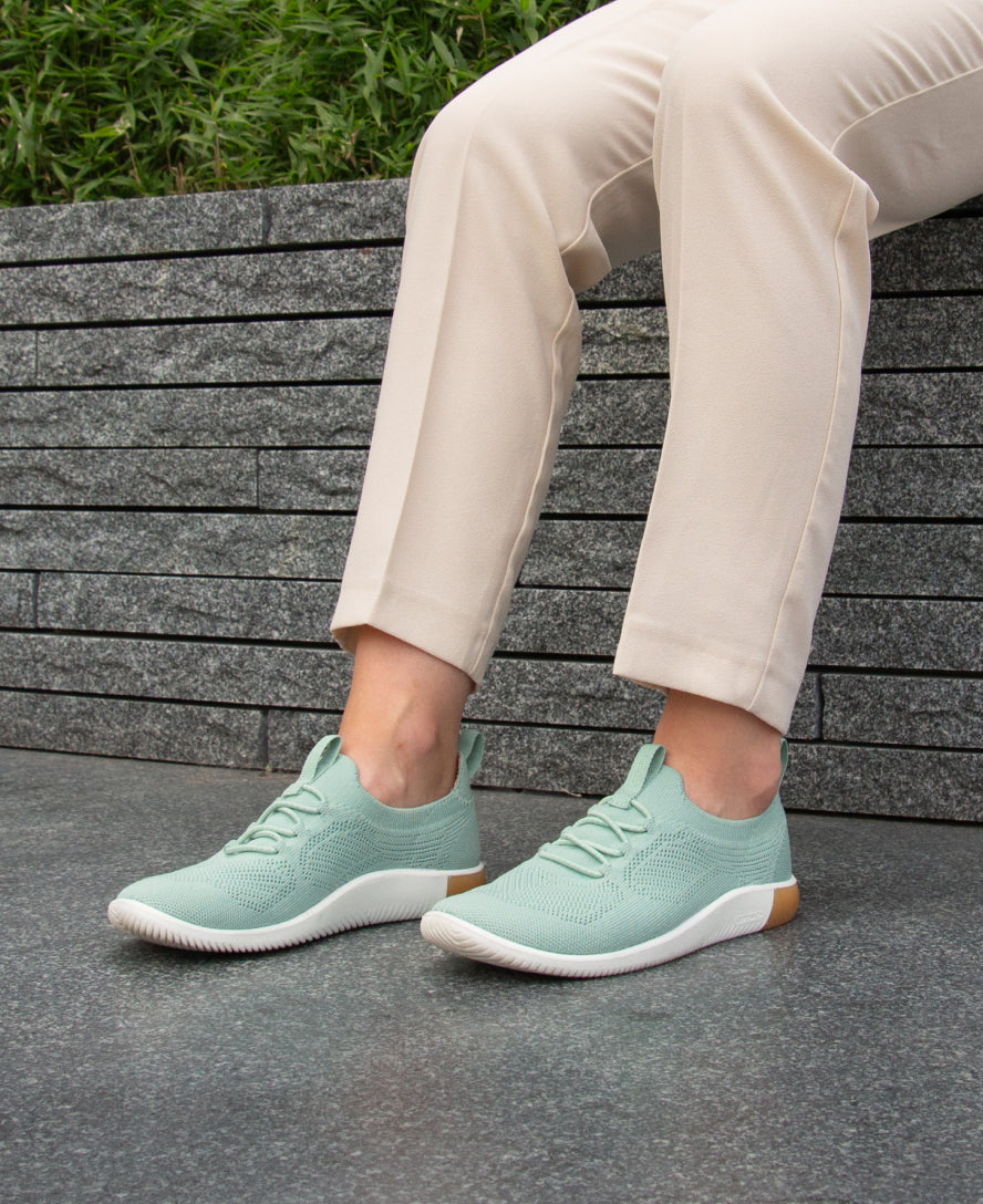 Women's KNX Knit Sneaker | Granite Green/Lichen - Image 9