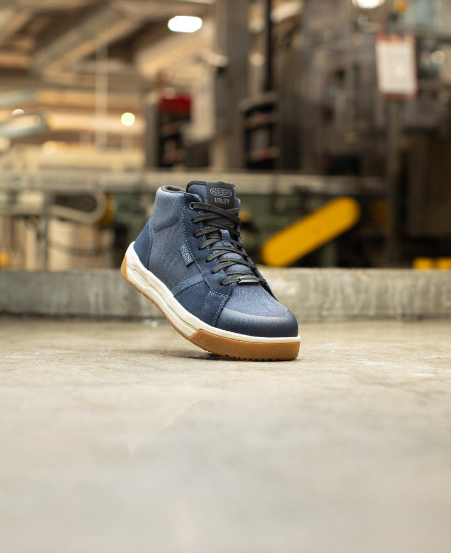 Men's Kenton Mid Work Shoe (Carbon Toe) | Naval Academy/Gum - Image 8