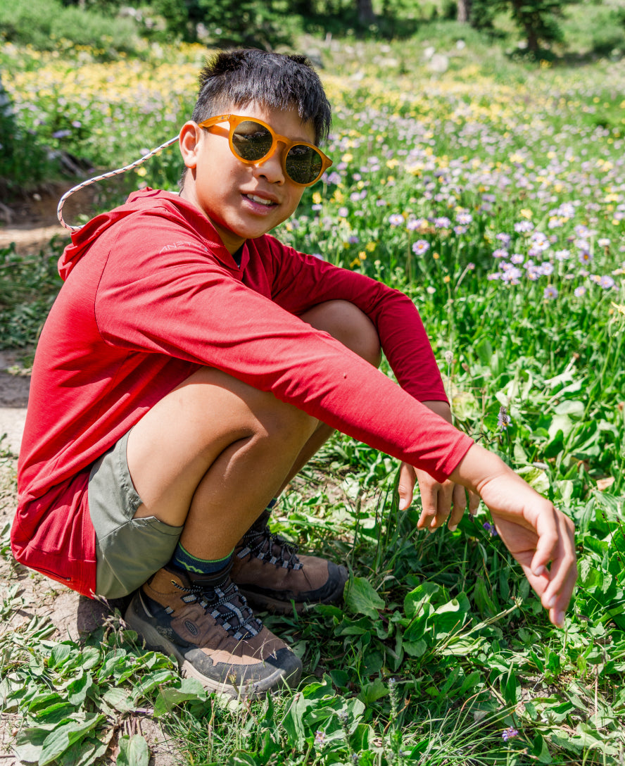 Big Kids' Targhee IV Waterproof Hiking Boot | Bison/Brindle - Image 8