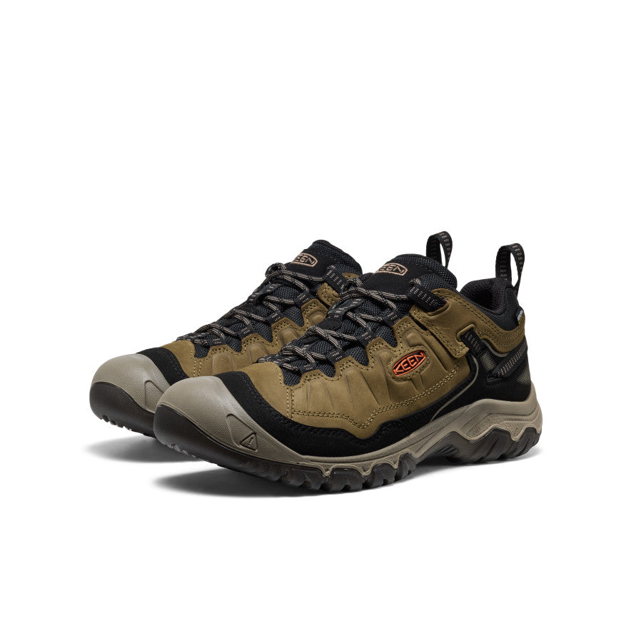 Men's Targhee IV Waterproof Hiking Shoe | Dark Olive/Gold Flame - Image 2