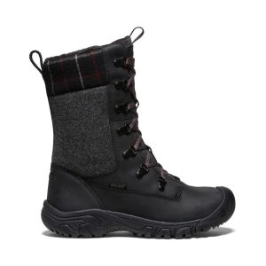Women's Greta Tall Waterproof Boot | Black/Black Plaid